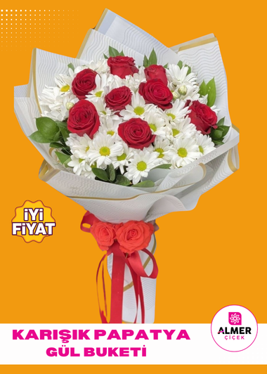 Papatya ve Gül Buketi